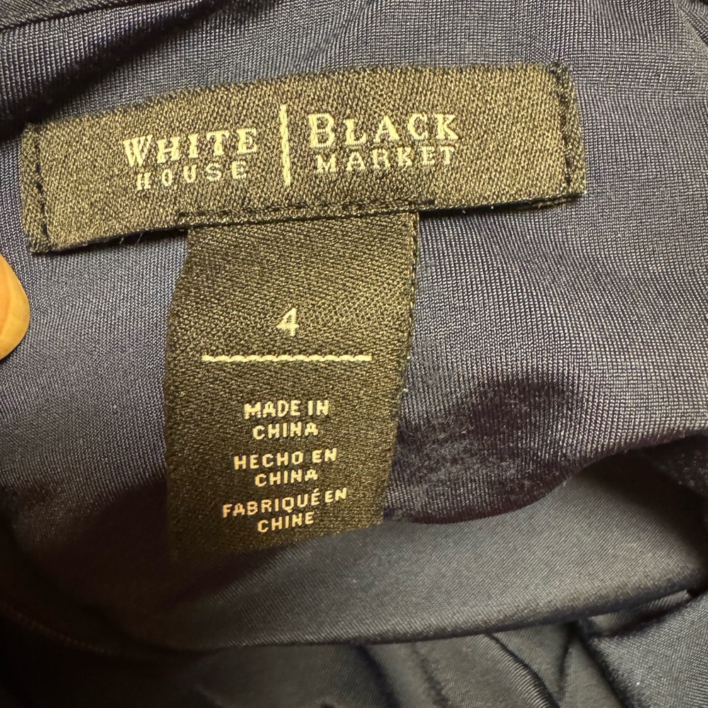 White House Black Market Navy Lace Mini Dress - Picture 6 of 9